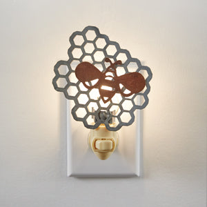 Honeycomb and Bee Night Light - Box of 4 - Countryside Home Decor