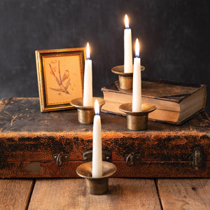 Short Round Taper Candle Holder - Box of 4 - Countryside Home Decor