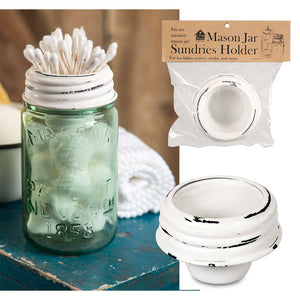 Mason Jar Tapered Cup Lid - White - Box of 4 - Countryside Home Decor