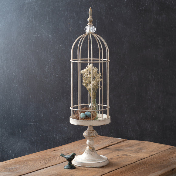 Short Wire Cloche with Stand - Countryside Home Decor