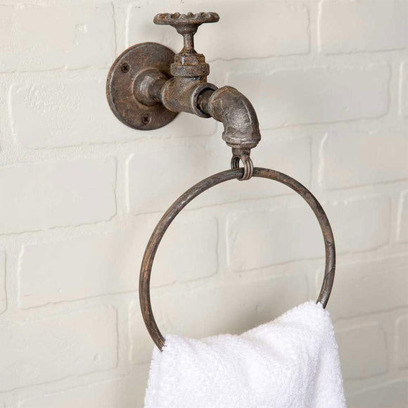 Water Spigot Towel Ring - Box of 2 - Countryside Home Decor