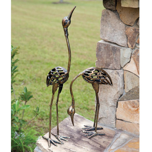 Set of Two Crane Statues - Countryside Home Decor