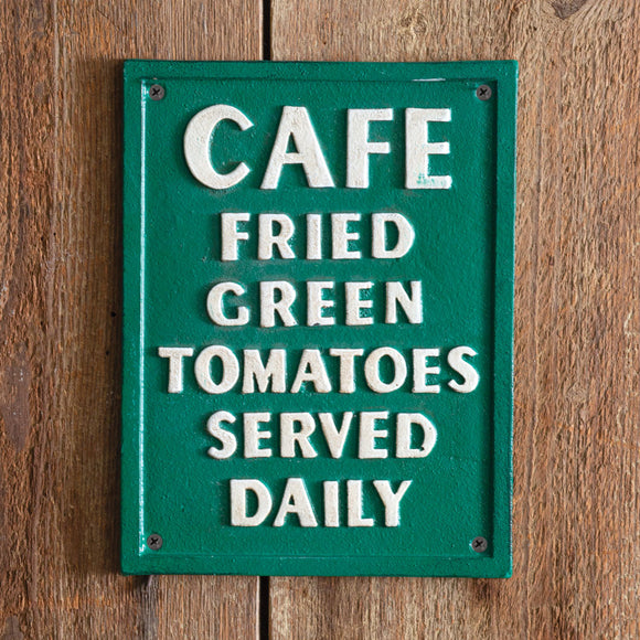Fried Green Tomatoes Cast Iron Wall Sign - Countryside Home Decor