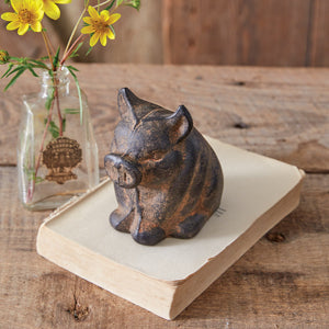 Rustic Mini Tabletop Pig - Countryside Home Decor