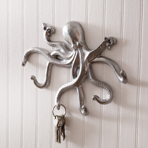 Metal Octopus Wall Hooks - Box of 2 - Countryside Home Decor