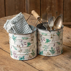 Two Bucket Caddy with Handle - Countryside Home Decor