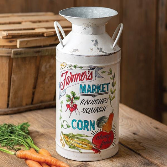 Farmer's Market Milk Can - Countryside Home Decor