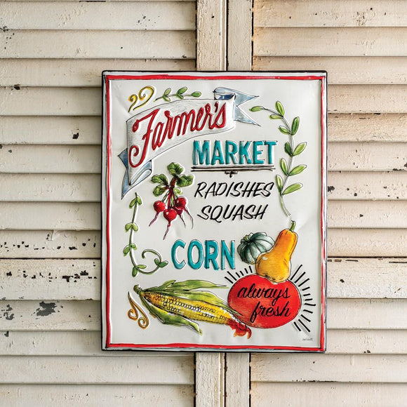 Farmers Market Metal Sign - Countryside Home Decor