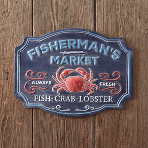 Fishermans Market Wall Sign - Countryside Home Decor
