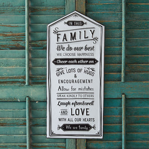 Family Rules Wall Sign - Countryside Home Decor