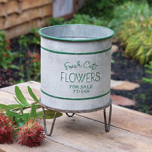 Fresh Cut Flowers Bin and Stand - Countryside Home Decor