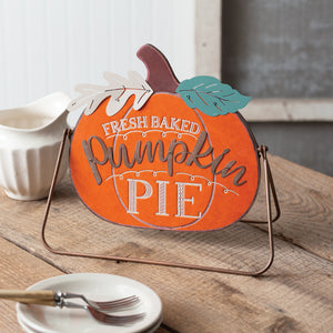 Fresh Baked Pumpkin Pie A-Frame Tabletop Sign - Countryside Home Decor