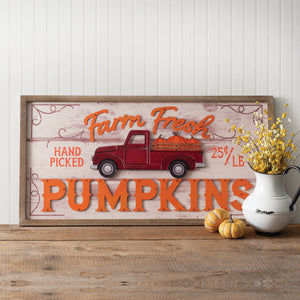 Farm Fresh Pumpkins Wall Sign - Countryside Home Decor
