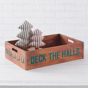 Deck The Halls Holiday Wood Crate - Countryside Home Decor