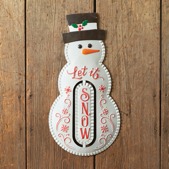 Let It Snow Snowman Wall Sign - Countryside Home Decor