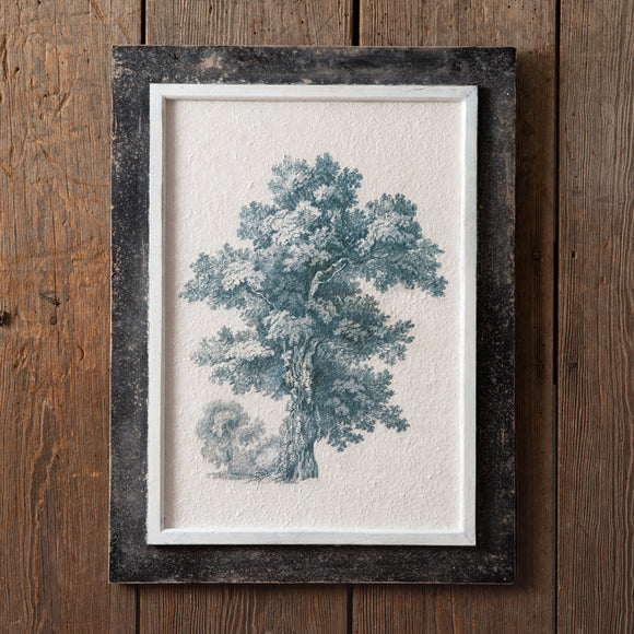 English Oak Vintage Tree Wall Art - Countryside Home Decor