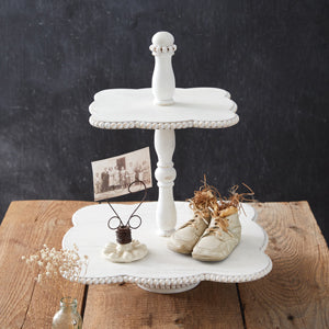 Primrose Two-Tier Stand - Countryside Home Decor