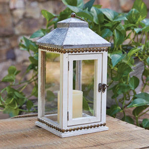 Cottage Wood and Metal Lantern - Countryside Home Decor