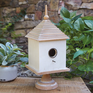 Wood Pedestal Birdhouse - Countryside Home Decor