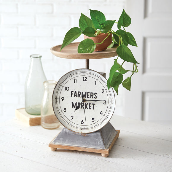 Farmers Market Decorative Scale Clock