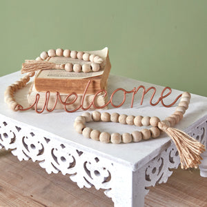 Welcome Beads with Tassels - Countryside Home Decor