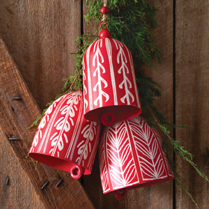 Set of Three Nordic Christmas Bells - Countryside Home Decor