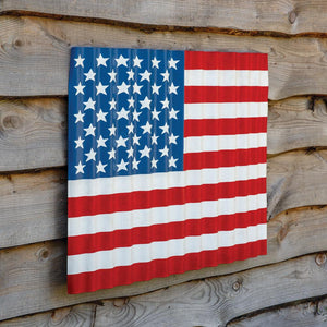 Corrugated Wave US Flag - Countryside Home Decor