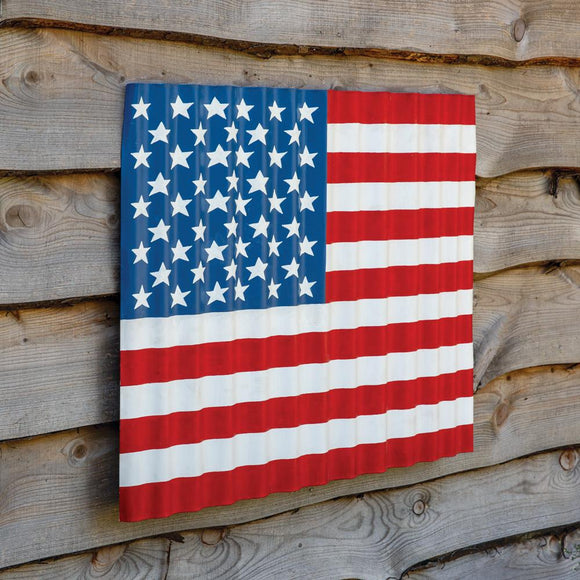 Corrugated Wave US Flag - Countryside Home Decor