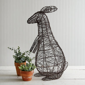 Wire Nest Bunny - Countryside Home Decor