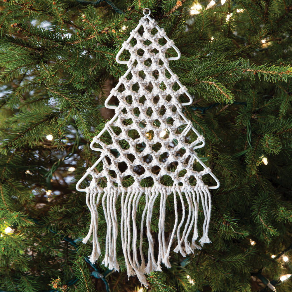 Macrame Christmas Tree Wall Hanging - Box of 2 - Countryside Home Decor