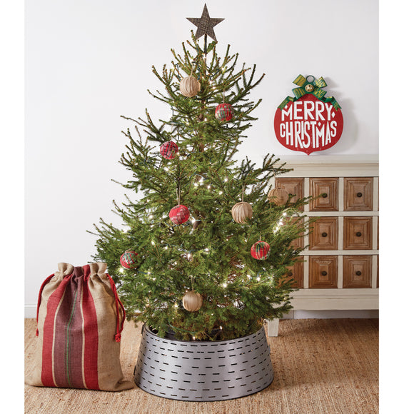 Olive Bucket Christmas Tree Collar - Countryside Home Decor