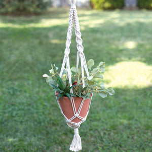 Leilani Macrame Plant Hanger with Pot - Countryside Home Decor