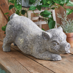 Playful Piglet Garden Statue - Countryside Home Decor