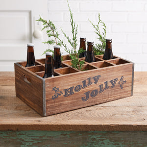 Holly Jolly Divided Crate - Countryside Home Decor