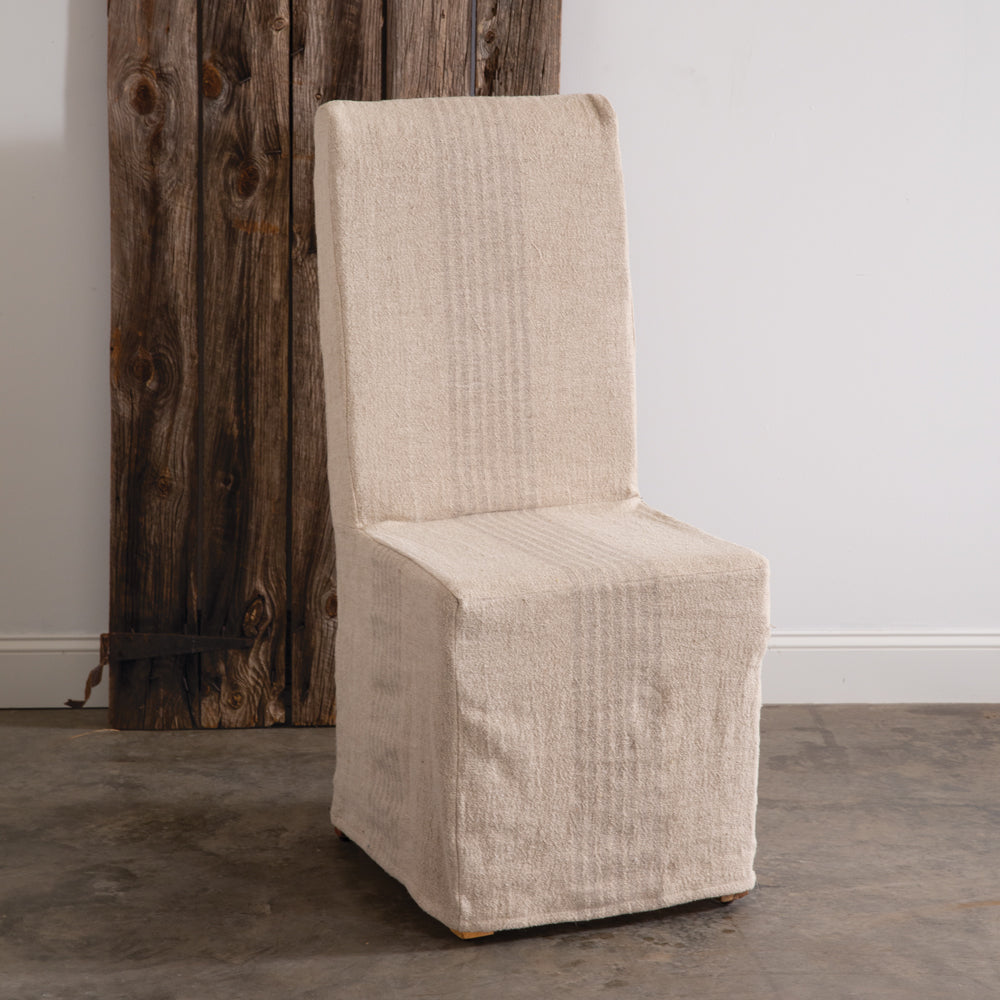 Feed Sack Slip Covered Dining Chair - Countryside Home Decor
