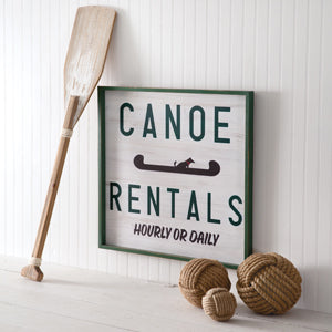 Canoe Rentals Wall Sign - Countryside Home Decor