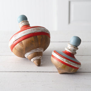 Set of Two Decorative Wood Tops - Countryside Home Decor