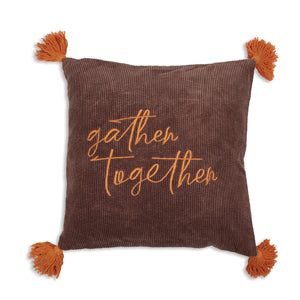 Gather Together Corduroy Pillow - Countryside Home Decor