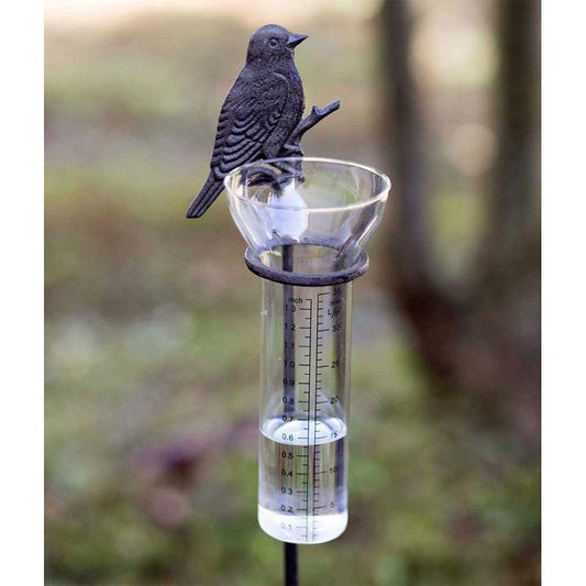 Songbird Rain Gauge Garden Stake - Countryside Home Decor