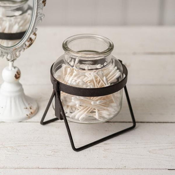 Glass Jar with Stand - Countryside Home Decor