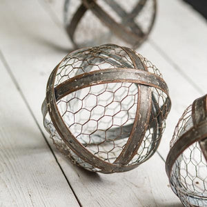 Chicken Wire Metal Ball - Countryside Home Decor