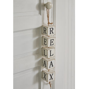 Relax Hanging Wood Blocks - Countryside Home Decor
