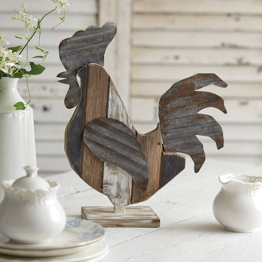 Reclaimed Wood Rooster - Countryside Home Decor