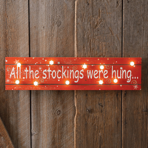 All The Stockings Were Hung Marquee Sign - Countryside Home Decor