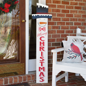 Snowman Merry Christmas Porch Sign - Countryside Home Decor