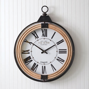 Large Pocket Watch Style Wall Clock - Countryside Home Decor