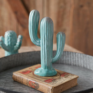 Ceramic Cactus Accent Sculpture - Two Arm - Countryside Home Decor