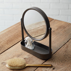 Modern Tabletop Vanity Mirror with Tray - Countryside Home Decor