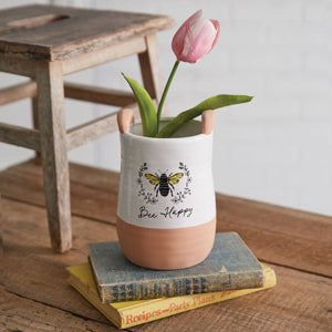 Bee Happy Jug Vase - Countryside Home Decor