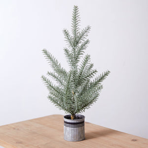 Tabletop Fir Tree in Galvanized Pot - Countryside Home Decor